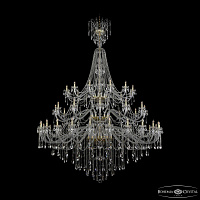 Большая хрустальная люстра Bohemia IVELE Crystal 1415/24+12+12/900/XLU-320/3d G