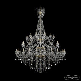 Большая хрустальная люстра Bohemia IVELE Crystal 1415/24+12+12/900/XLU-320/3d G