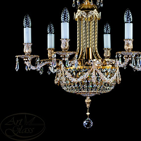 Люстра подвесная ARTGLASS FOUNTAIN WHITE GOLD CE