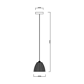 Подвесной светильник Zumaline PICO MD9023-1S/BLACK
