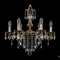 Литая подвесная люстра с хрусталем Bohemia IVELE Crystal 1710/6/160/B/GB