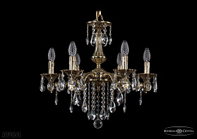 Литая подвесная люстра с хрусталем Bohemia IVELE Crystal 1710/6/160/B/GB