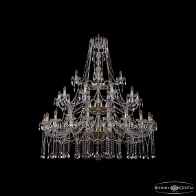 Большая хрустальная люстра Bohemia IVELE Crystal 1413/20+10+5/530/3d G