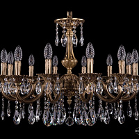 Литая подвесная люстра с хрусталем Bohemia IVELE Crystal 1702/12/265/A/FP