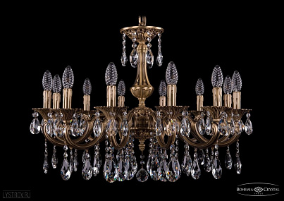 Литая подвесная люстра с хрусталем Bohemia IVELE Crystal 1702/12/265/A/FP