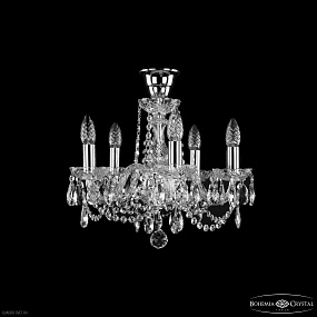 Хрустальная подвесная люстра Bohemia IVELE Crystal 1402/5/141 Ni Tube