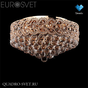 Люстра потолочная EUROSVET 3296 3296/8 золото/прозрачный хрусталь Strotskis