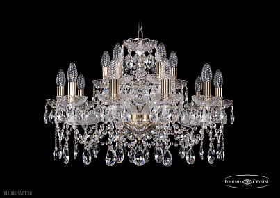 Хрустальная подвесная люстра Bohemia IVELE Crystal 1413/10+5/220/Pa