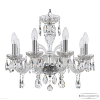 Хрустальная подвесная люстра Bohemia IVELE Crystal 118/8/165 Ni