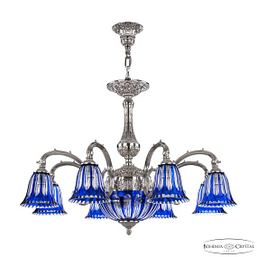 Подвесная люстра Bohemia Ivele Crystal Verona 72109P/8/210 Ni P2 D Clear-Blue/H-1H
