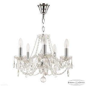 Хрустальная подвесная люстра Bohemia IVELE Crystal 101/5/141 Ni