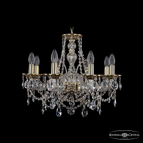 Хрустальная подвесная люстра Bohemia IVELE Crystal 1611/8/195/GB