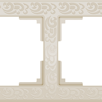 Рамка на 2 поста (слоновая кость) Werkel WL05-Frame-02-ivory