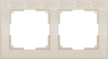 Рамка на 2 поста (слоновая кость) Werkel WL05-Frame-02-ivory