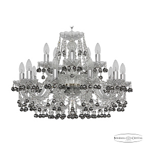 Большая хрустальная люстра Bohemia IVELE Crystal 1409/10+5/240 Ni K781