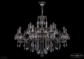 Литая подвесная люстра с хрусталем Bohemia IVELE Crystal 1703/20/360/B/NB