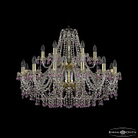 Хрустальная подвесная люстра Bohemia IVELE Crystal 1410/10+5/300/2d G V7010