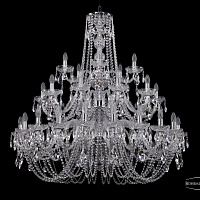 Хрустальная подвесная люстра Bohemia IVELE Crystal 1402/20+10+5/400/3d/Ni