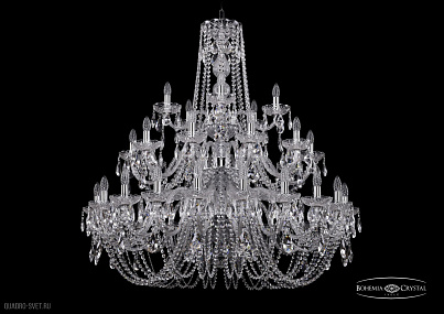 Хрустальная подвесная люстра Bohemia IVELE Crystal 1402/20+10+5/400/3d/Ni