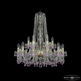 Большая хрустальная люстра Bohemia IVELE Crystal 1410/12+6/240/h-74 G V7010