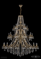 Литая подвесная люстра с хрусталем Bohemia IVELE Crystal 1771/20+10+5/490/B/GB