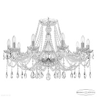 Хрустальная подвесная люстра Bohemia IVELE Crystal 107/10/300 Ni