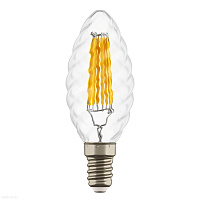 Лампа Lightstar LED FILAMENT 220V C35 E14 6W=65W 400-430LM 360G CL 4000K 933704