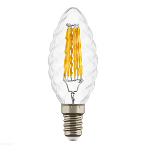 Лампа Lightstar LED FILAMENT 220V C35 E14 6W=65W 400-430LM 360G CL 4000K 933704