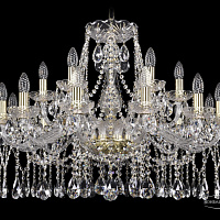 Хрустальная подвесная люстра Bohemia IVELE Crystal 1413/12+6/300/G