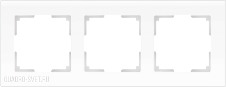 Рамка на 3 поста (белый матовый) Werkel WL01-Frame-03