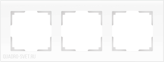Рамка на 3 поста (белый матовый) Werkel WL01-Frame-03