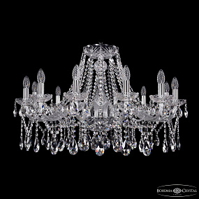 Хрустальная подвесная люстра Bohemia IVELE Crystal 1413/12/300 Ni