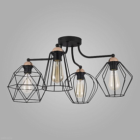 Потолочный светильник с металлическими плафонами в виде клетки TK Lighting 1645 Galaxy 4
