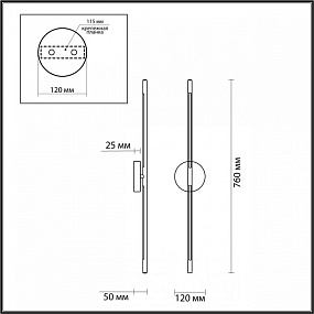 Настенный светодиодный светильник Odeon Light FUERTE 4323/12WL