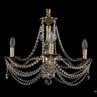 Литая подвесная люстра с хрусталем Bohemia IVELE Crystal 1710/4/160/C/GB