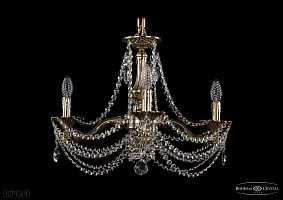 Литая подвесная люстра с хрусталем Bohemia IVELE Crystal 1710/4/160/C/GB