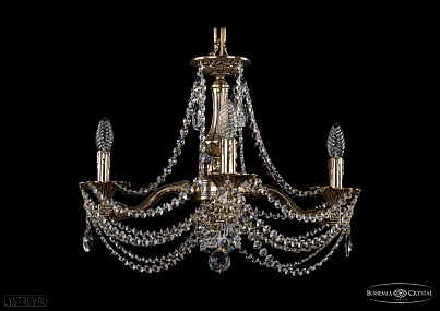 Литая подвесная люстра с хрусталем Bohemia IVELE Crystal 1710/4/160/C/GB