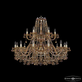 Большая хрустальная люстра Bohemia IVELE Crystal 1409/12+6/360/2d G M777
