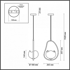 Подвесной светильник Odeon Light WATERLILY 4873/1