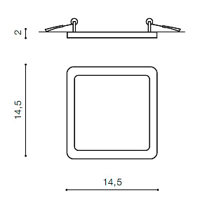 Встраиваемый светодиодный светильник Azzardo Slim 15 Square AZ4378