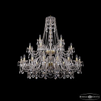 Большая хрустальная люстра Bohemia IVELE Crystal 1411/16+8+4/460/2d G