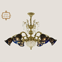 Хрустальная подвесная люстра Bohemia Art Classic 31.42.6.NV215IV.170GL.G.Sp.Amber.Blue.1B