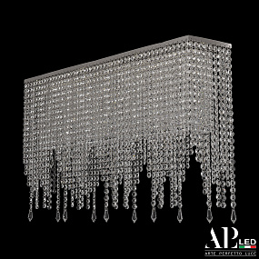 Большая хрустальная светодиодная люстра APL LED Rimini S512.0.80.G.3000