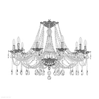 Хрустальная подвесная люстра Bohemia IVELE Crystal 1607/10/300 Ni