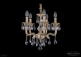 Литая подвесная люстра с хрусталем Bohemia IVELE Crystal 1704/5/110/A/GW
