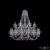 Большая хрустальная люстра Bohemia IVELE Crystal 1406/16+8/400/2d G