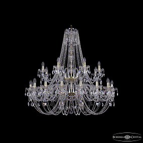 Большая хрустальная люстра Bohemia IVELE Crystal 1406/16+8/400/2d G