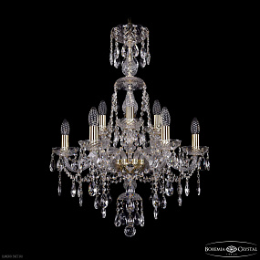 Хрустальная подвесная люстра Bohemia IVELE Crystal 1415/6+3/200/XL-77 G