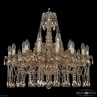 Большая хрустальная люстра Bohemia IVELE Crystal 1413/16+8+4/300 G M721