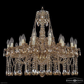 Большая хрустальная люстра Bohemia IVELE Crystal 1413/16+8+4/300 G M721